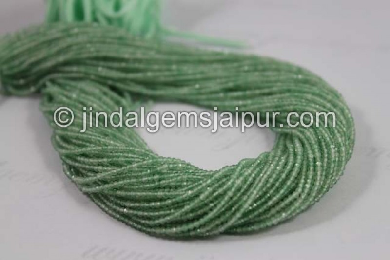 Green Strawberry Quartz Micro Cut Round Beads